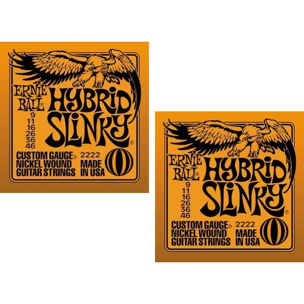 Hybrid Slinky Guitar Strings Electric - Ernie Ball Hybrid Slinky Electric Guitar Strings Nickel Wound Lot Of 2 P02222 2 Walmart Com Walmart Com