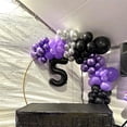 thumbnail image 5 of Purple and Black Party Balloons Set - 35 Pieces, 12 Inch Dark and Light Purple Balloons with Metallic Purple Confetti - Perfect for Girls' Birthday, Weddings, and Festive Occasions, 5 of 7
