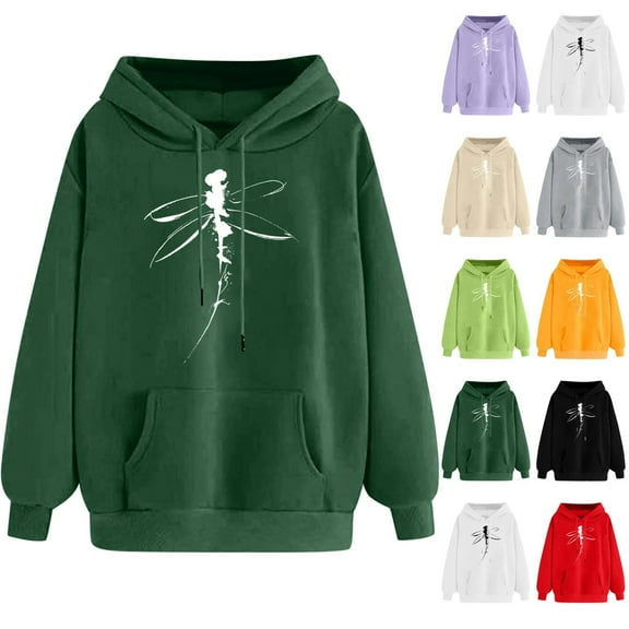 Aboser Oversized Hoodies for Women Funny Animal Graphic Y2K Sweatshirts Lightweight Long Sleeve Hooded Shirts Casual Going Out Hoodie Sweatshirt with Pocket