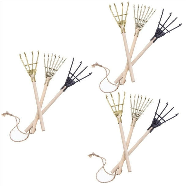 Mini Rastrillo Hierro para Paisajismo, Herramienta para Hacer Tú Mismo, Accesorios Jardinería Hechos A Mano, Accesorios Modelismo, Adornos Artesanales para Decoración del Hogar