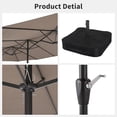 thumbnail image 5 of EastVita Khaki 15ft Patio Umbrella,Patio Double-Sided Umbrella With Base and Crank,Double Sided Outdoor Rectangle Market Umbrella for Patio, Lawn & Garden and Poolside, 5 of 5