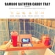 thumbnail image 3 of Bandeja Caddy para bañera, organizador de Caddy para bañera de Spa de bambú, bandeja para servir, soporte para libro de vino, parte inferior antideslizante, 3 of 8