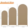 thumbnail image 6 of SUKAIKEQA Wedding Arch Cover 4FT Arch Backdrop Cover Spandex Fitted Arch Cover for Round Top Chiara Backdrop Stand Covers for Wedding Birthday Party Baby Shower Banquet Ceremony Decoration,Khaki, 6 of 6