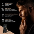 thumbnail image 5 of Ontaki Beard and Mustache Scissors 5.5 Inch Japanese Steel Black Grooming Shears with Comb, 5 of 7