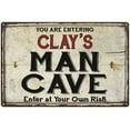 thumbnail image 1 of CLAY'S Man Cave Sign Rustic Garage Decor Gift 8x12 Metal 108120035467, 1 of 1
