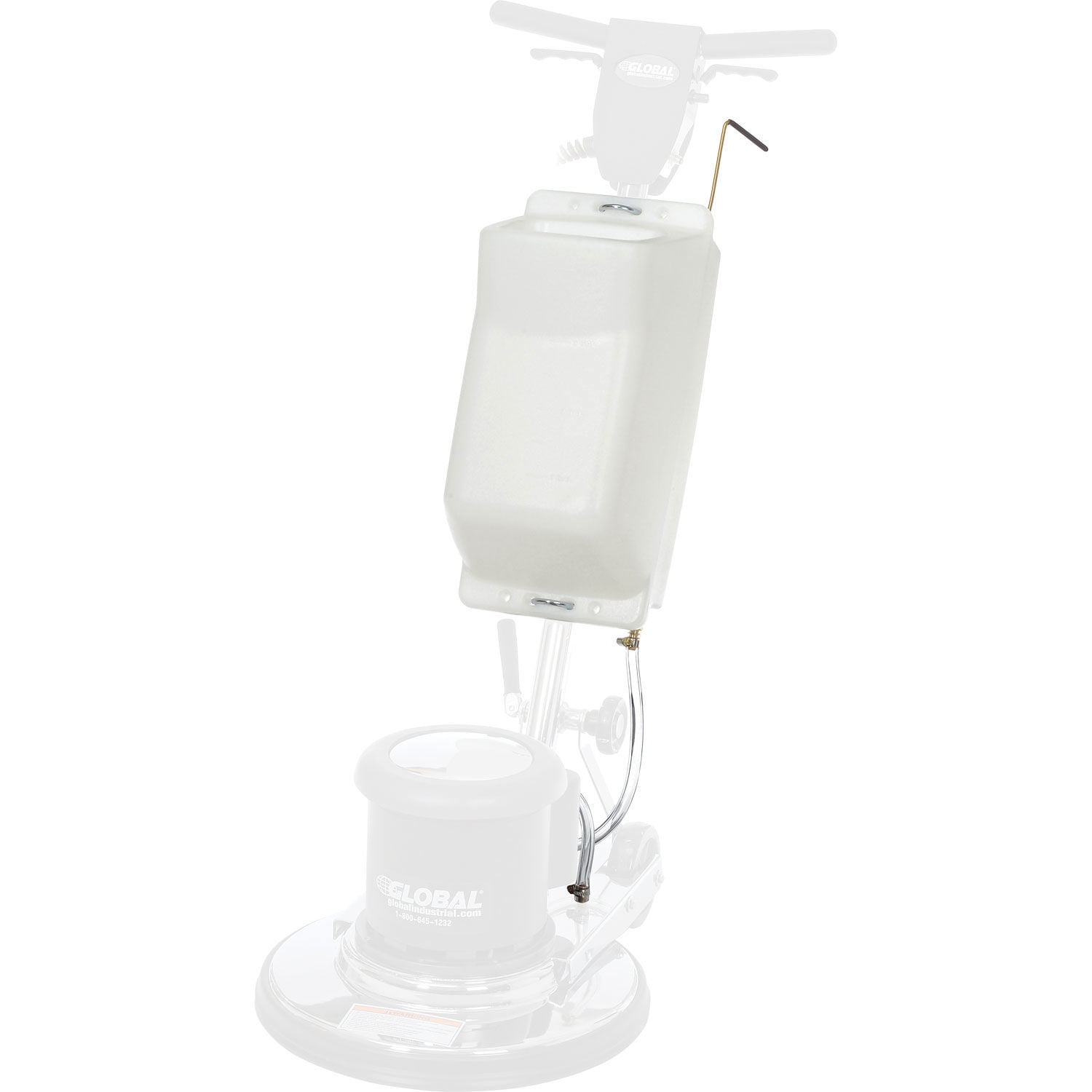 4 Gallon Solution Tank for Floor Machines, External Mount, Plastic