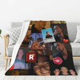 thumbnail image 2 of Flannel Blanket Drew Star Starkey Nap Blanket Air Conditioning Blankets Couch Bed Office Blankets Soft and Cozy 40"X30", 2 of 6