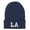Navy, variant on LA Louisiana State Embroidered Long Beanie - Black OSFM