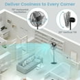 thumbnail image 6 of Costway 16" Standing Pedestal Fan with 3 Speed Settings Carrying Handle Aluminum Blades Black, 6 of 10