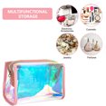 thumbnail image 4 of Holographic Makeup Bag Iridescent Cosmetic Toiletry Bag Pouch Waterproof Portable Skinny Glitter Pencil Case Travel Handbag for Makeup Tools Organize, 4 of 5