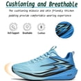 thumbnail image 2 of Men's Lightweight Arch Support Fashion Sneakers Breathable Shock-Absorbing Running Shoes Rebound Casual Walking Shoes Blue 7.5 US, 2 of 7