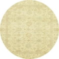 thumbnail image 1 of Ahgly Company Machine Washable Indoor Round Abstract Mustard Yellow Area Rugs, 5' Round, 1 of 7