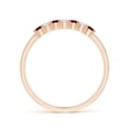thumbnail image 2 of Angara Natural 0.2 Ct. Ruby with Diamond Non Eternity Wedding Band in 14K Rose Gold for Women (Ring Size: 12), 2 of 12