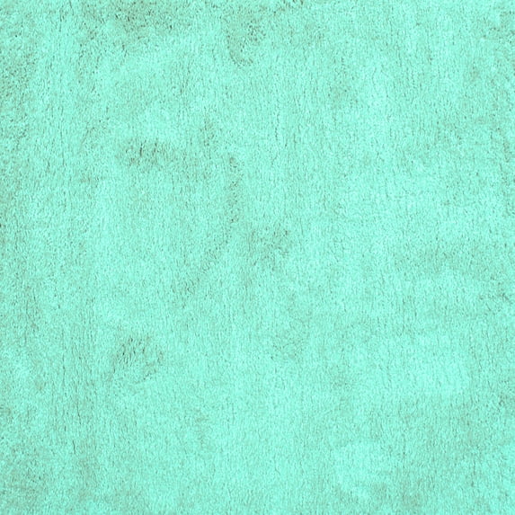 Ahgly Company Indoor Square Abstract Turquoise Blue Contemporary Area Rugs, 6' Square