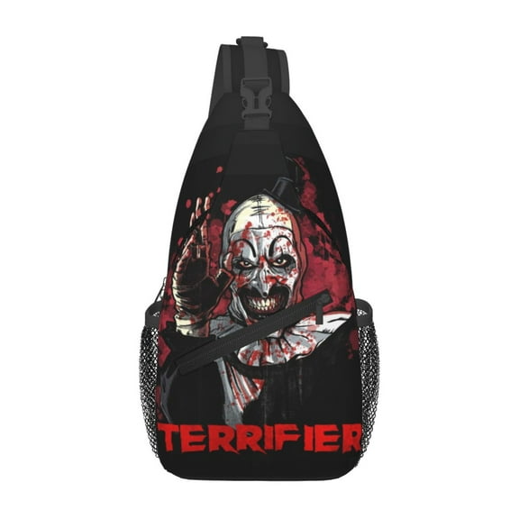 Terrifier 2 Sling Backpack Crossbody Shoulder Bags for Men Women Small Daypacks Chest Bag Hiking Travel Sport Climbing Runners