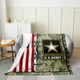 thumbnail image 5 of American Flag Blanket Baby 30x40 for Adult Boys Army Green Camo Throw Blanket Kids Men Vintage USA Flag Fleece Blanket Youth Girls Retro Military Camouflage Grunge Stripes Bed Blanket, 5 of 6