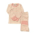 thumbnail image 3 of Yellow Flowers/Pink Stripes 2 Pack Kids Pajamas, 3 of 4