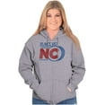thumbnail image 3 of Charlotte North Carolina Auto Racing Unisex Fleece Graphic Zip Up Hoodie Brisco Brands 2X, 3 of 5