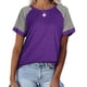 thumbnail image 5 of Camiseta de mujer con cuello redondo, manga corta, blusa suelta de colores sólidos para SummerGray, 5 of 5