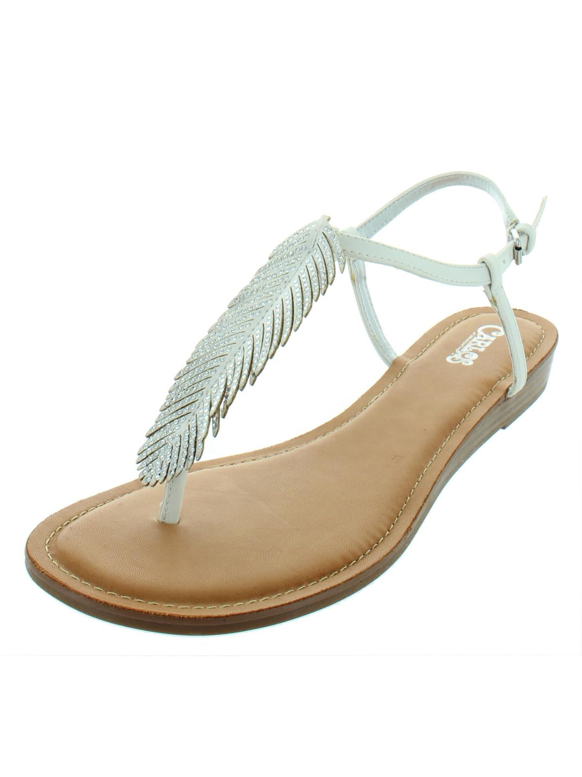 carlos santana feather sandals