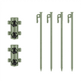 thumbnail image 4 of 6PCS Awning Canopy Pole Fixed Tube Ground Bracket Windproof Adjustable Tent Support Pole with Ground Nails-ArmyGreen, 4 of 5