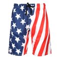 thumbnail image 4 of SOOMLON Men's Swim Trunks Quick Dry Lightweight Board Shorts Bathing Suit Shorts Independence Day Flag Comfy Shorts Summer Sport Swimming Quick Drying Loose Beach Pants White XL, 4 of 4