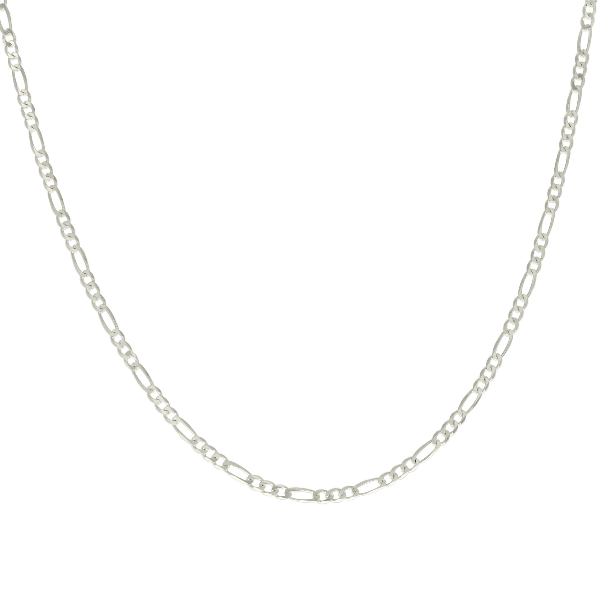 Auriga 925 Sterling Silver 3mm Solid Classic Figaro Chain Necklace 14