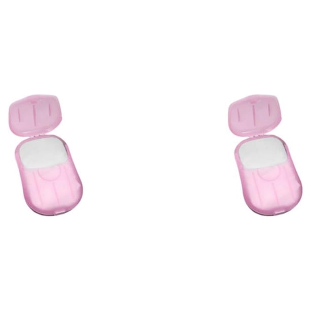 Soidarity 20 unids/caja de papel para lavar a mano, reemplazo de Color sólido portátil, barbacoa de Hotel, Camping, senderismo, placa, Rosa 2Conjunto