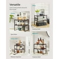 thumbnail image 2 of SONGMICS Spice Racks, Set of 2 Metal Cabinet Shelf Organizers, Countertop Organizers, Shelf Risers, Stackable, Expandable, Brown, 2 of 7
