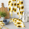 thumbnail image 3 of SPXUBZ Kitchen Towels, Yellow Sunflower Flowers for Home Kitchen Decor Housewarming Gift Towel Set of 2, 3 of 5