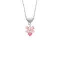 thumbnail image 2 of Delight Jewelry Acrylic 5/16" Pink Heart Pink Bow Heart Necklace, 2 of 4