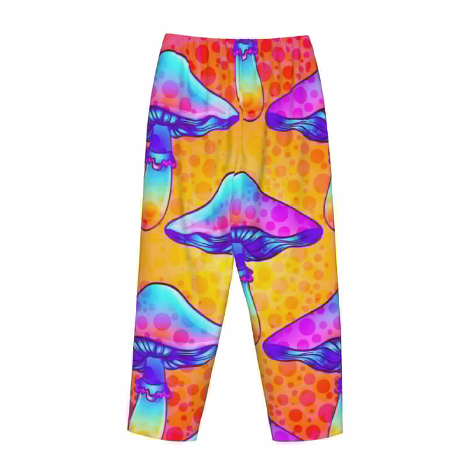thumbnail image 5 of Bingfone Pajamas For Women,Magic Mushrooms Pajama Pants With Pockets-Small, 5 of 9