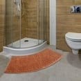 thumbnail image 6 of Bathroom Anti Slip Mat Plush Curved Bath Mat for Bathroom Living Room Shower Brown, 6 of 8