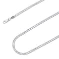 thumbnail image 1 of 925 Sterling Silver, Rambo Link Chain 3.2mm Necklace - Hypoallergenic and Tarnish Resistant - By Oliver & Navy, 1 of 5