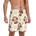 thumbnail image 2 of Fotbe Sloth Yoga Pantalones Cortos de Pijama para Hombre, Ropa de Dormir, Pantalones de Pijama Cortos para Hombre-Small, 2 of 6