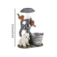 thumbnail image 3 of Adorable Solar - Powered Resin Dog Statue for Garden Decoration with Crawling Light Feature, 3 of 4