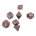 thumbnail image 1 of Dados poliédricos, juego de 7 dados poliédricos para juegos de rol, dados poliédricos de metal diseñados para precisión, 1 of 14