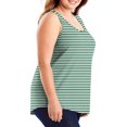 thumbnail image 4 of HVOBTTY Débardeur d'Été Confortable pour Femmes, Grande Taille, Imprimé Mode, Sans Manches, Col Rond, Léger, Polyvalent, Quotidien, Vert, G, 4 of 4