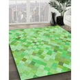 thumbnail image 3 of Ahgly Company Machine Washable Indoor Square Transitional Jade Green Area Rugs, 5' Square, 3 of 7