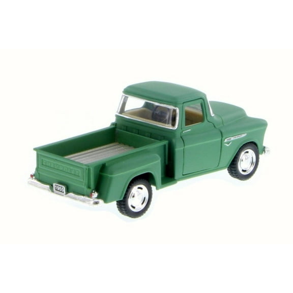 5" Kinsmart 1955 Chevy Stepside 3100 PickUp Truck Diecast Model 1:32 Matte Green