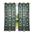 thumbnail image 6 of Yayeee Window Curtains Light Filtering 63"x52" Grommet Panel Pair Home Living Room Decor, Christmas Santa Hats, 6 of 7