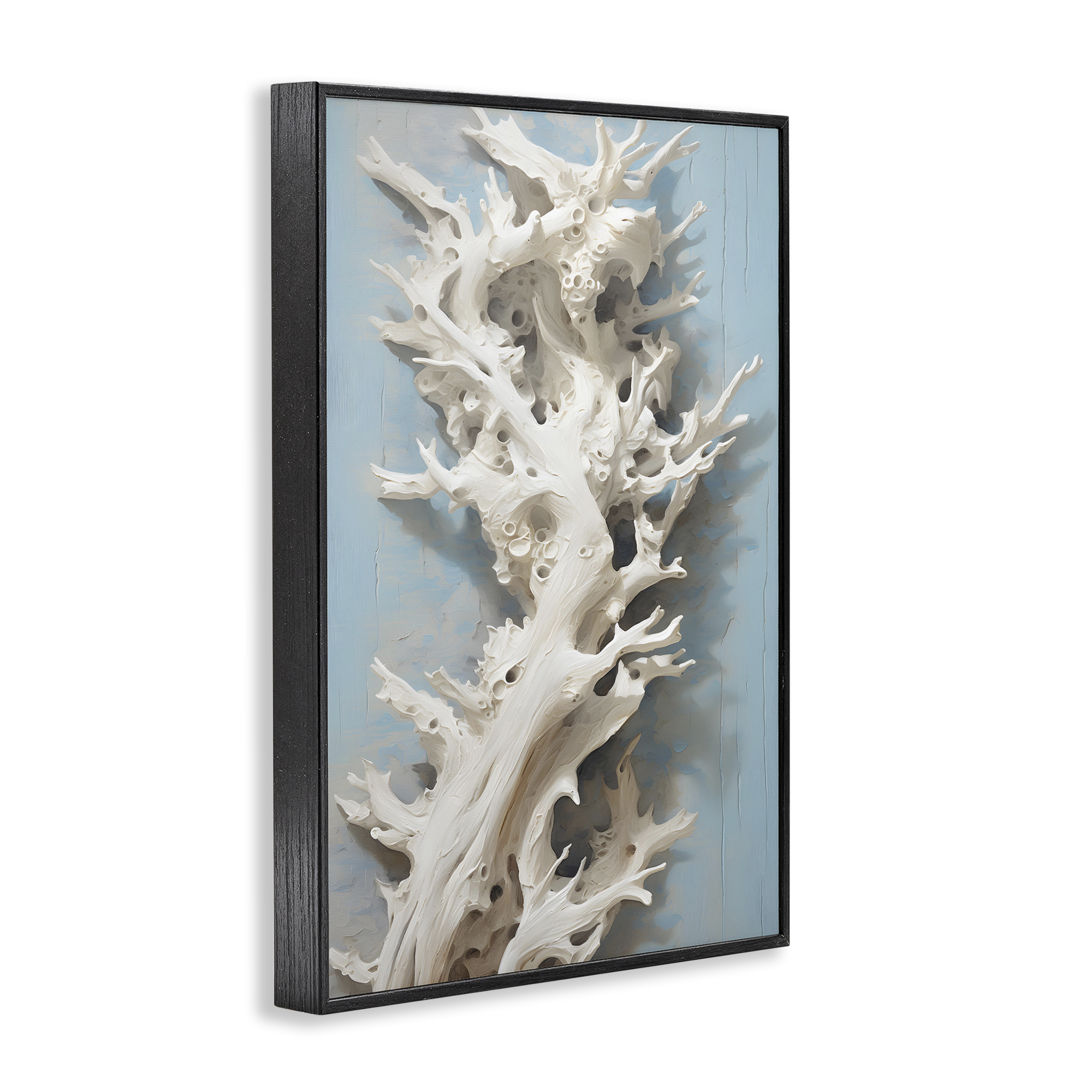 Stupell Industries Winding Spiney Coral Animals & Insects Painting Black Framed Art Print Wall Art, 16 x 24