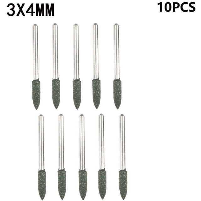 10 Pcs 4-12mm conical Rubber Polishing Point Bit 3mm Shank Rotary Tools