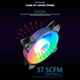 thumbnail image 2 of COOLMOON 12cm Chasis Ventilador de refrigeración 5 colores LED Iluminación Gran disipador de calor de 4 pines, 2 of 2