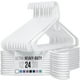 thumbnail image 1 of NEATERIZE Perchas de plástico ultrarresistentes - Blanco - Perchas duraderas para abrigos, trajes y ropa. Perchas De Ropa (Paquete De 24 - Blanco), 1 of 5