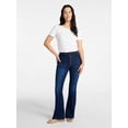 thumbnail image 5 of Time and Tru Women's Patch Pocket Flare Jeans, 31" Inseam, Sizes 0-22, 5 of 6