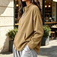 thumbnail image 5 of Quarter Zip Pullover Women Casual Mock Neck Sweatshirt Long Sleeve Half Zip Pullover Women Plus Size Loose Comfy Sweatshirts with Pockets Y2K Fashion Fall Winter Clothes, 5 of 5