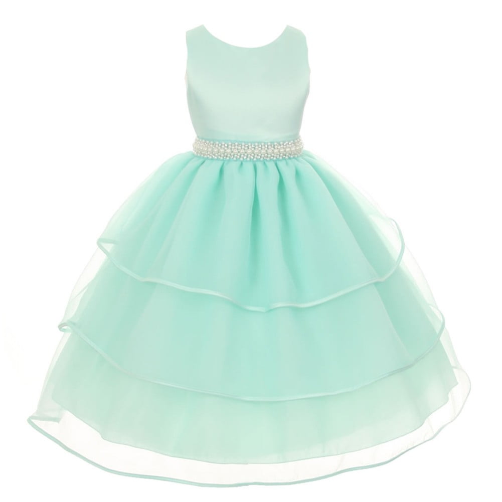 mint green baby girl dress