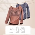 thumbnail image 3 of Sujetador con aislamiento térmico de terciopelo alemán para mujer, ropa interior cómoda de manga larga con encaje integrado, Otoño e Invierno, 3 of 4