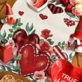 thumbnail image 2 of Valentine's Day Decorations Valentine's Day Heart Print Table Flags Party Table Kitchen Mats, 2 of 5